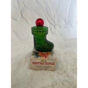 Vintage AVON Christmas Surprise Stocking Topaze Cologne FULL